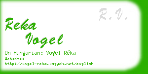 reka vogel business card