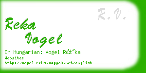 reka vogel business card